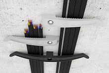 Держатель ( Скоба ) кабеля двусторонний для прямого монтажа серый (20шт/120шт уп/кор) Промрукав картинка